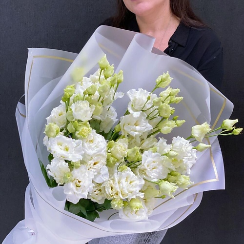 

ДАРИ ЦВЕТЫ Букет из белой эустомы, Букет из белой эустомы