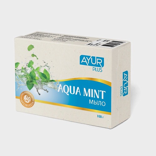 

AYUR PLUS Мыло туалетное AQUA MINT 100, Мыло туалетное AQUA MINT