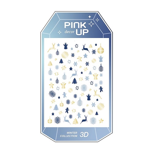 

PINK UP Наклейки для ногтей DECOR WINTER COLLECTION 3D переводные, Наклейки для ногтей DECOR WINTER COLLECTION 3D переводные