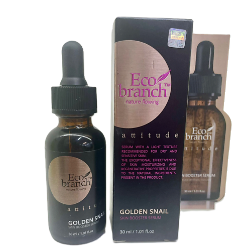 

ECOBRANCH Сыворотка-бустер с муцином улитки 30, Сыворотка-бустер с муцином улитки