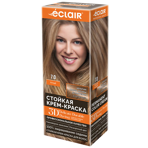 

ECLAIR Стойкая крем краска для волос 3D, Стойкая крем краска для волос 3D