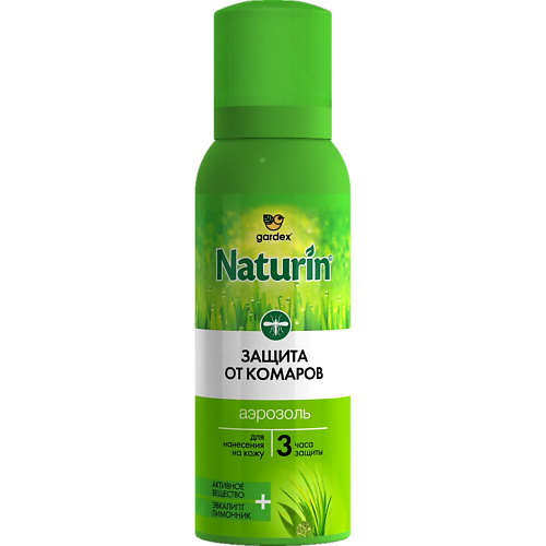

GARDEX Naturin Аэрозоль-репеллент от комаров 100, Naturin Аэрозоль-репеллент от комаров