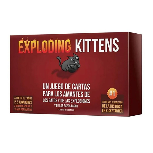 

ASMODEE Настольная игра Exploding Kittens на испанском языке, Настольная игра Exploding Kittens на испанском языке