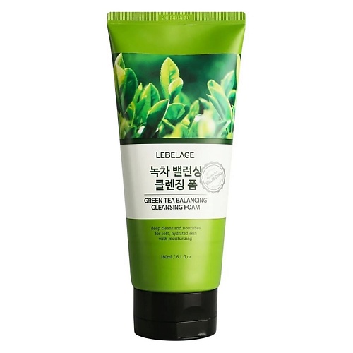 

LEBELAGE Балансирующая пенка с зеленым чаем GREEN TEA BALANCING CLEANSING FOAM 180, Балансирующая пенка с зеленым чаем GREEN TEA BALANCING CLEANSING FOAM