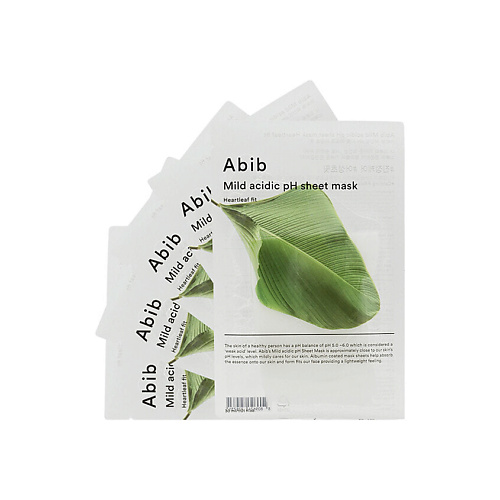 

ABIB Тканевая маска Mild Acidic pH Heartleaf Sheet Mask 30, Тканевая маска Mild Acidic pH Heartleaf Sheet Mask