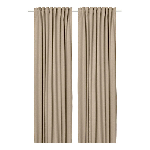 

IKEA Комплект из 2 штор затемняющих с креплением ROSENMANDEL 135x300 см, Комплект из 2 штор затемняющих с креплением ROSENMANDEL 135x300 см