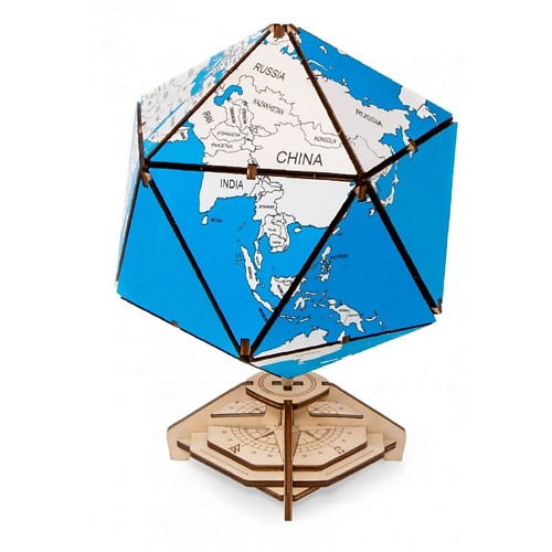 

EWA ECO-WOOD-ART Деревянный конструктор 3D Глобус Икосаэдр с секретом (шкатулка сейф), Деревянный конструктор 3D Глобус Икосаэдр с секретом (шкатулка сейф)
