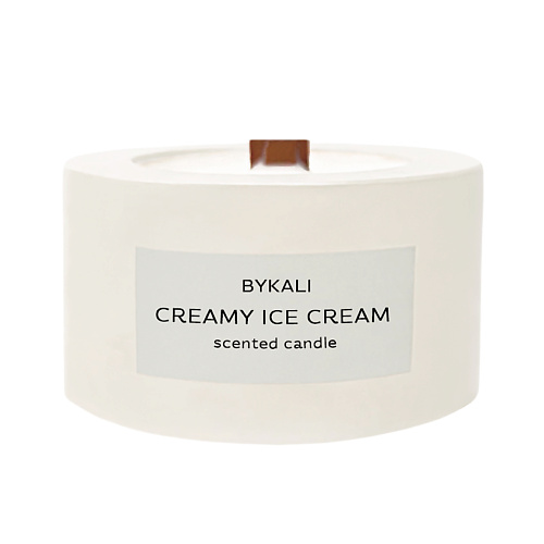 

BYKALI Свеча ароматическая "Сливочное мороженое" с деревянным фитилем в камне 50, Свеча ароматическая "Сливочное мороженое" с деревянным фитилем в камне