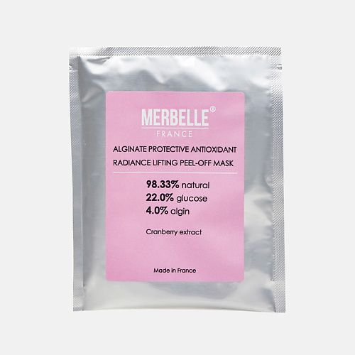 

MERBELLE Маска для лица альгинатная защитная, лифтинг с экстрактом клюквы 30, Маска для лица альгинатная защитная, лифтинг с экстрактом клюквы