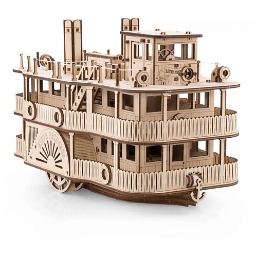 

EWA ECO-WOOD-ART Деревянный конструктор 3D Колесный пароход "Принцесса рек", Деревянный конструктор 3D Колесный пароход "Принцесса рек"