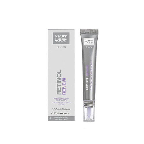 

MARTIDERM Обновляющий концентрат с ретинолом и нацинамидом Shots Retinol Renew 20, Обновляющий концентрат с ретинолом и нацинамидом Shots Retinol Renew