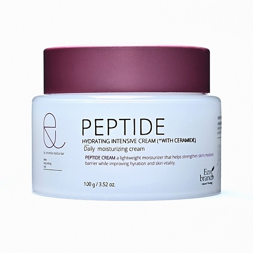 

ECOBRANCH Интенсивно увлажняющий крем с пептидами 100, Интенсивно увлажняющий крем с пептидами