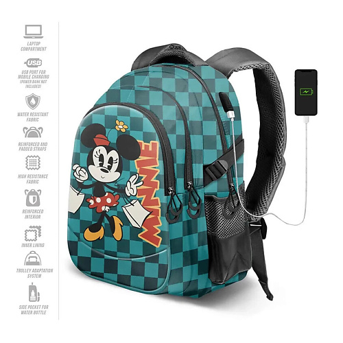 

KARACTERMANIA Рюкзак для бега Disney Minnie Mouse Indigo Plus, Рюкзак для бега Disney Minnie Mouse Indigo Plus