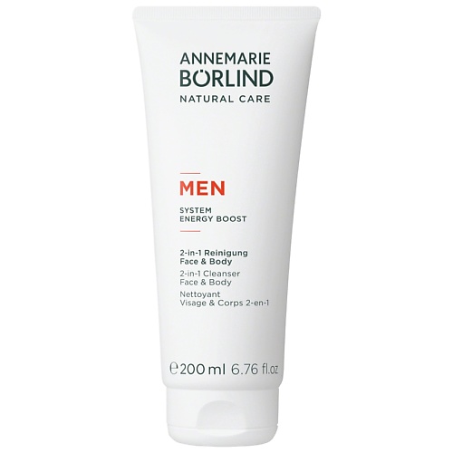 

ANNEMARIE BORLIND Гель для душа и умывания 2-в-1 для мужчин Men 2-In-1 Cleanser Face & Body 200, Гель для душа и умывания 2-в-1 для мужчин Men 2-In-1 Cleanser Face & Body
