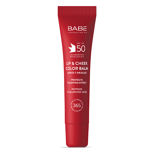 

BABE Солнцезащитный бальзам-тинт для губ и щек SPF50, тон RED, Солнцезащитный бальзам-тинт для губ и щек SPF50, тон RED