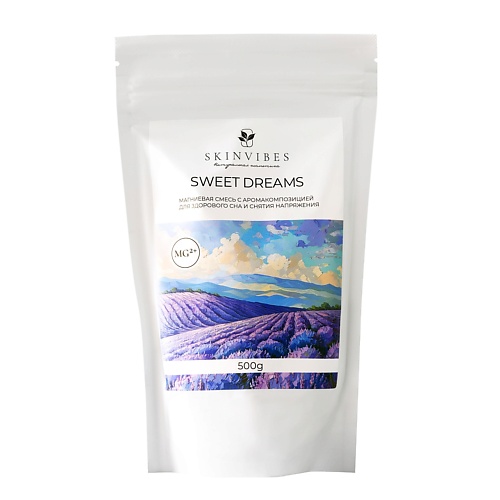 

SKINVIBES Магниевая смесь с аромакомпозицией для здорового сна и снятия напряжения 500, Магниевая смесь с аромакомпозицией для здорового сна и снятия напряжения