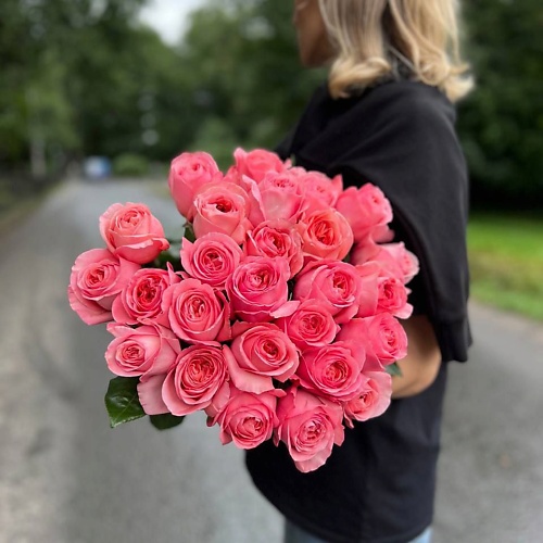 

LE BOUQUET Букет из 25 роз нежно-розового оттенка, Букет из 25 роз нежно-розового оттенка