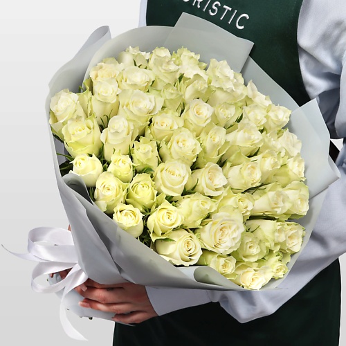 

STUDIO FLORISTIC Роза Кения белая 51шт 40 см, Роза Кения белая 51шт 40 см