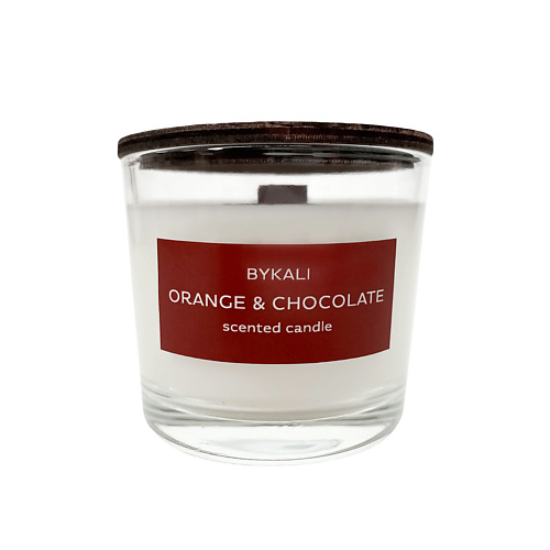 

BYKALI Свеча ароматическая "Апельсин и шоколад" с деревянным фитилем в стакане с крышкой 100, Свеча ароматическая "Апельсин и шоколад" с деревянным фитилем в стакане с крышкой