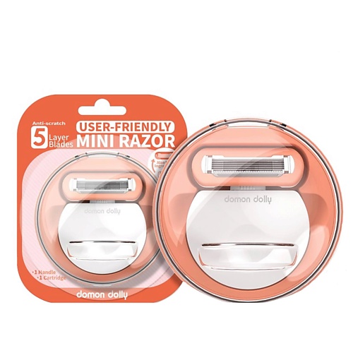 

DOMON DOLLY Женская бритва Peach,станок и 1 сменная кассета, 5 лезвий, в футляре, Женская бритва Peach,станок и 1 сменная кассета, 5 лезвий, в футляре