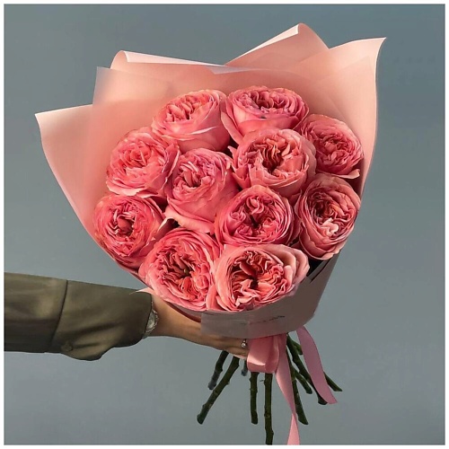 

ДАРИ ЦВЕТЫ Букет из пионовидных роз 11 штук, Букет из пионовидных роз 11 штук