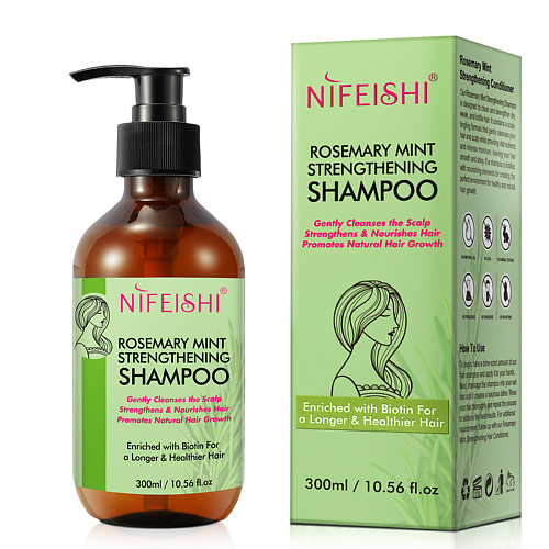 

NIFEISHI Шампунь для волос с розмарином и биотином 300, Шампунь для волос с розмарином и биотином