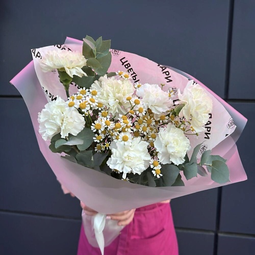 

ДАРИ ЦВЕТЫ Авторский букет «Дари цвет» с белыми диантусами, Авторский букет «Дари цвет» с белыми диантусами