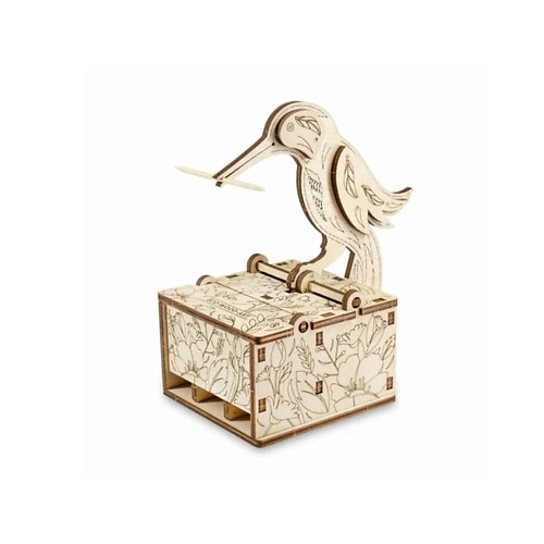 

EWA ECO-WOOD-ART Деревянный конструктор 3D Диспенсер для зубочисток (подставка) Птичка, Деревянный конструктор 3D Диспенсер для зубочисток (подставка) Птичка