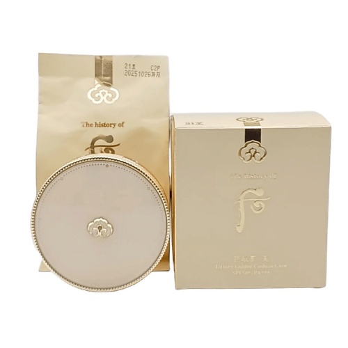 

THE HISTORY OF WHOO Кушон Gongjinhyang Mi Luxury Golden Cushion Glow + Сменный блок (рефилл), Кушон Gongjinhyang Mi Luxury Golden Cushion Glow + Сменный блок (рефилл)