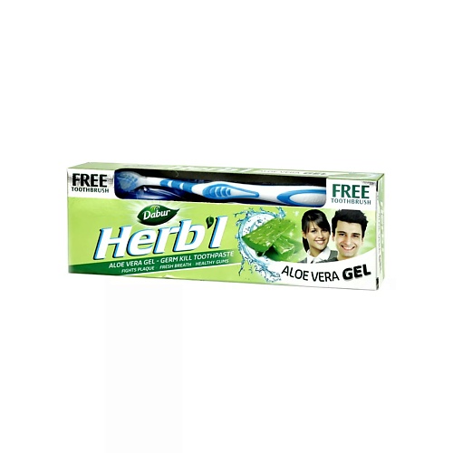

DABUR Зубная паста алоэ вера + щетка (Aloe Vera) 150, Зубная паста алоэ вера + щетка (Aloe Vera)