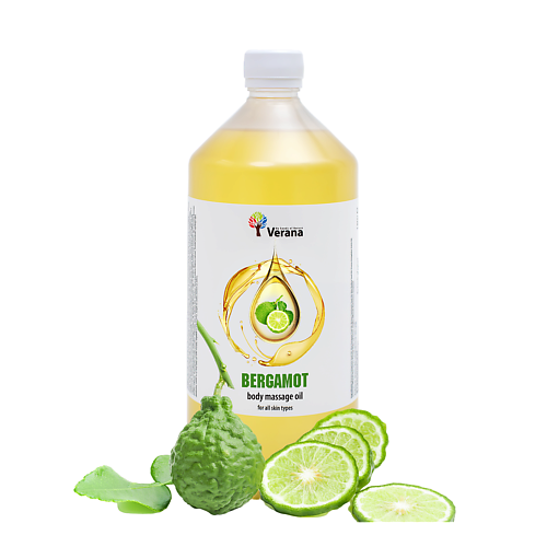

VERANA BY HANDS OF NATURE Массажное масло для тела «Бергамот», натуральное 1000, Массажное масло для тела «Бергамот», натуральное