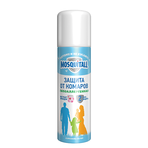 

MOSQUITALL Аэрозоль "Гипоаллергенная защита" от комаров 150, Аэрозоль "Гипоаллергенная защита" от комаров