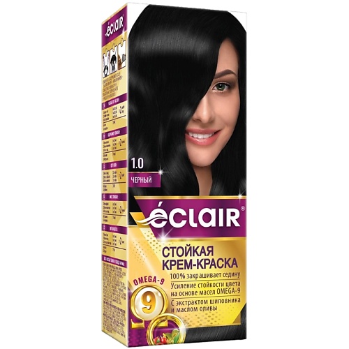 

ECLAIR Стойкая крем-краска для волос с маслами OMEGA 9, Стойкая крем-краска для волос с маслами OMEGA 9