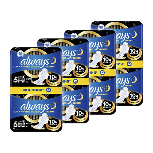 

ALWAYS Женские ультратонкие прокладки Secure Night Duo, Женские ультратонкие прокладки Secure Night Duo