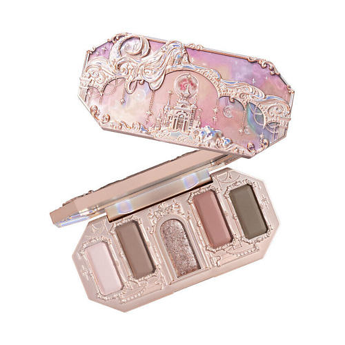 Палетка FLOWER KNOWS Палетка Moonlight Mermaid Five-Color Jewelry Eyeshadow Palette