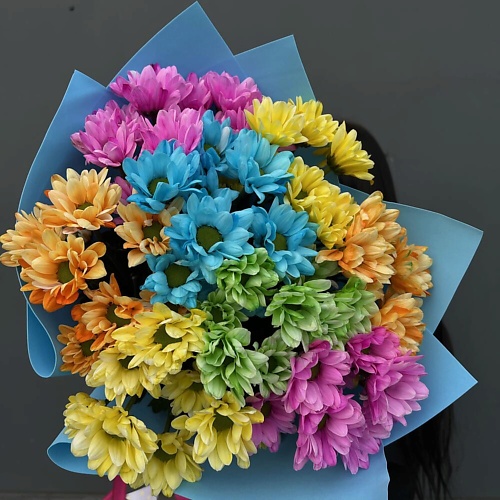 

ДАРИ ЦВЕТЫ Монобукет из ярких хризантем, Монобукет из ярких хризантем