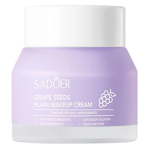 

SADOER Крем основа под макияж с маслом виноградных косточек, Крем основа под макияж с маслом виноградных косточек