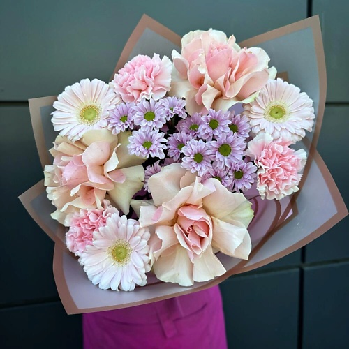 

ДАРИ ЦВЕТЫ Букет французские розы и герберы, Букет французские розы и герберы