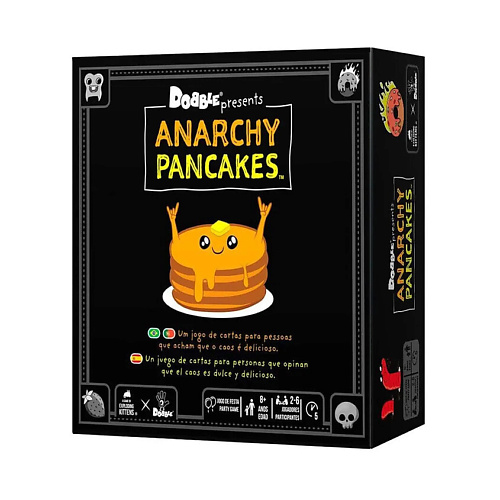 

ASMODEE Настольная игра Dobble Anarchy Pancakes, португальский и испанский языки, Настольная игра Dobble Anarchy Pancakes, португальский и испанский языки