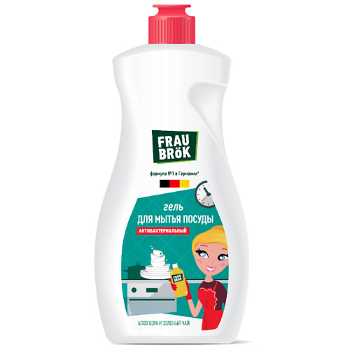 

FRAU BRÖK Гель для мытья посуды Алоэ вера и Зеленый чай Frau Brök 500, Гель для мытья посуды Алоэ вера и Зеленый чай Frau Brök