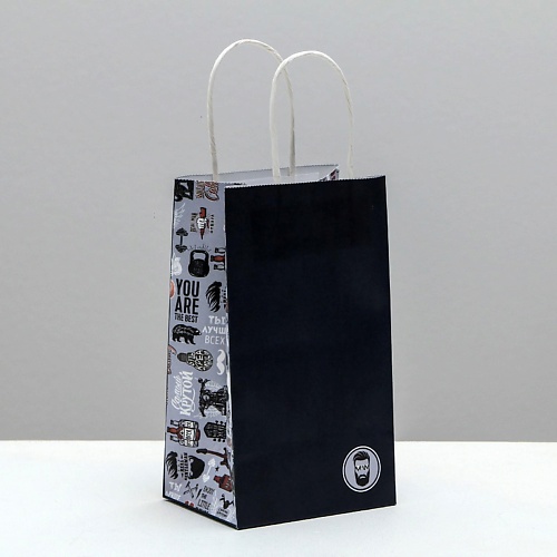 

ДАРИТЕ СЧАСТЬЕ Пакет подарочный крафтовый мужской "Крутой", Пакет подарочный крафтовый мужской "Крутой"