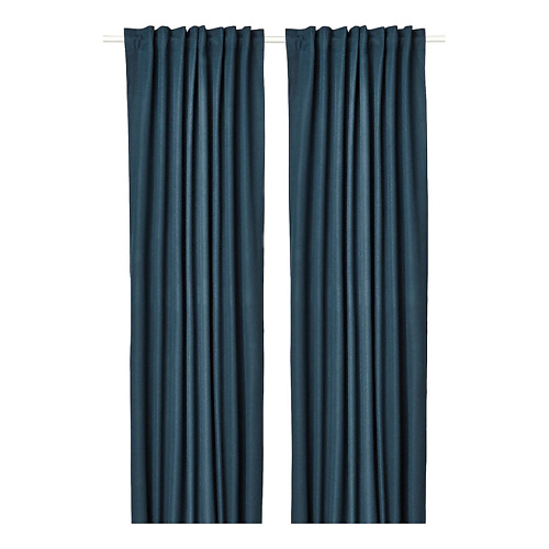 

IKEA Комплект из 2 штор затемняющих с креплением ROSENMANDEL 135x300 см, Комплект из 2 штор затемняющих с креплением ROSENMANDEL 135x300 см