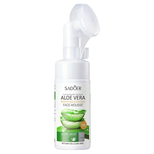 

SADOER Пенка для лица очищающая с соком алоэ вера и мягкой щеточкой 120, Пенка для лица очищающая с соком алоэ вера и мягкой щеточкой