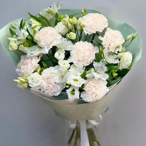 

ДАРИ ЦВЕТЫ Букет из эустомы альстромерий и гвоздик, Букет из эустомы альстромерий и гвоздик