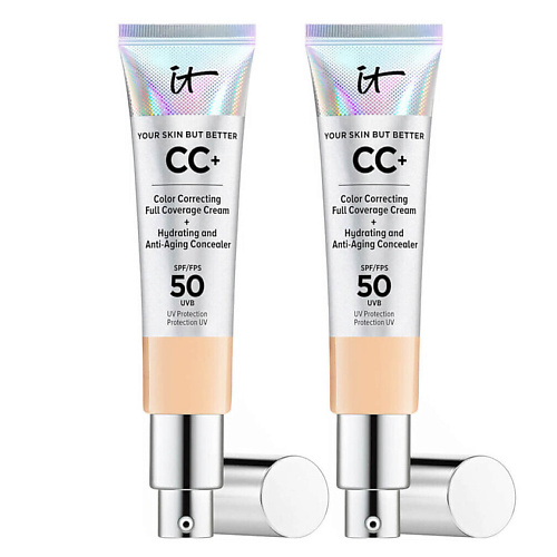 

IT COSMETICS СС-крем с антивозрастным уходом Your Skin But Better SPF 50 Duo,2 шт, СС-крем с антивозрастным уходом Your Skin But Better SPF 50 Duo,2 шт
