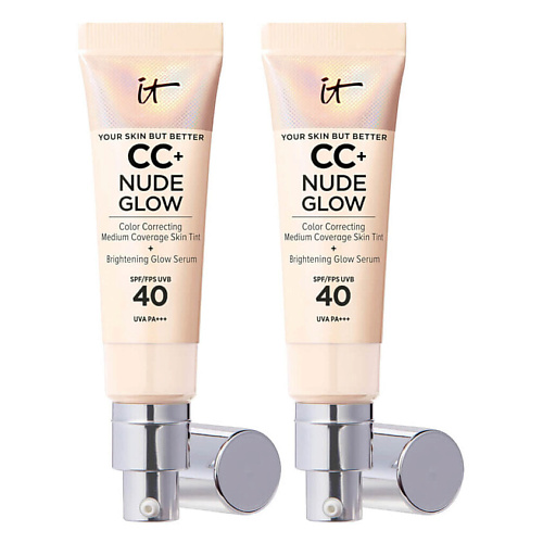 

IT COSMETICS Тональный крем с сияющим финишем Nude Glow CC Cream Duo SPF40, 2 шт, Тональный крем с сияющим финишем Nude Glow CC Cream Duo SPF40, 2 шт