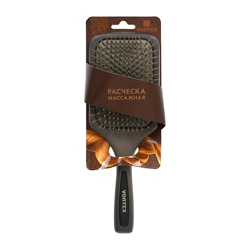 

VORTEX Расческа деревянная, массажная, с пластиковыми зубчиками, Расческа деревянная, массажная, с пластиковыми зубчиками