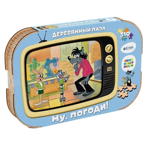 

EWA ECO-WOOD-ART Деревянный пазл СоюзМультФильм Ну, погоди, Деревянный пазл СоюзМультФильм Ну, погоди