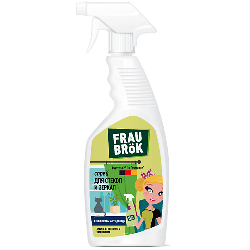 

FRAU BRÖK Спрей для стекол и зеркал Frau Brök 500, Спрей для стекол и зеркал Frau Brök
