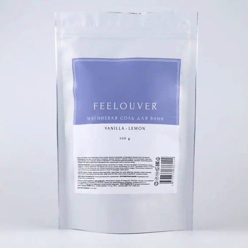 

FEELOUVER Магниевая соль для ванн Ваниль & Лимон 300, Магниевая соль для ванн Ваниль & Лимон